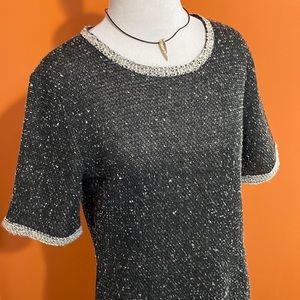 CAbi Coco Shell Short Sleeve Sweater #542 Medium